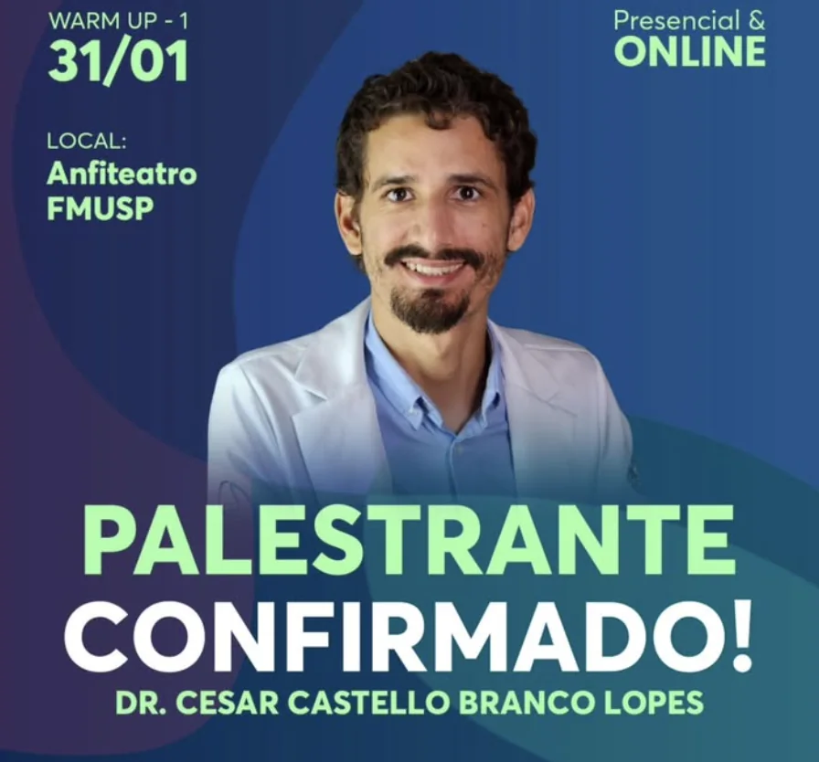 Divulgação de palestra do Dr. Cesar Lopes na Faculdade de Medicina da USP