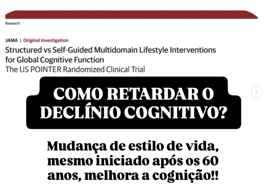 Publicação sobre mudanças de estilo de vida e declínio cognitivo
